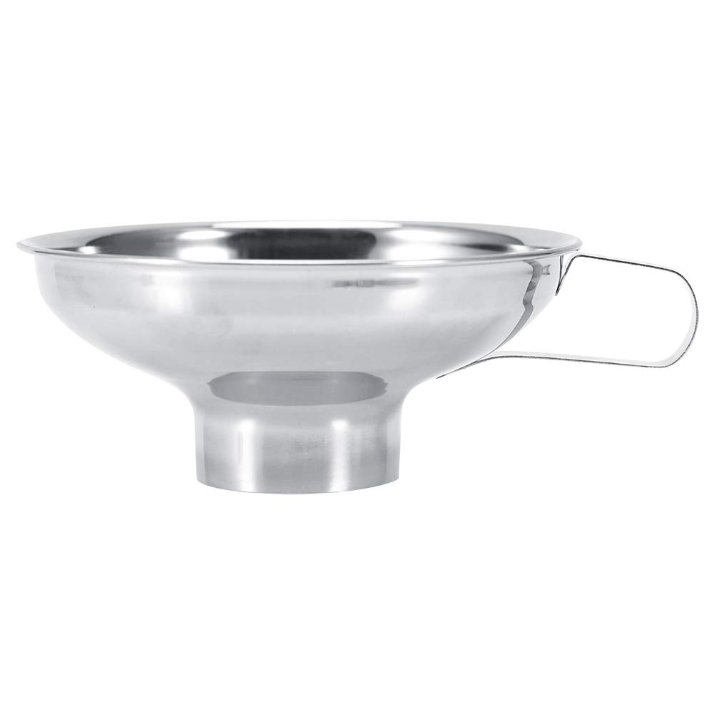 Stainless Steel Wide Mouth Canning Funnel with Handle - Kitchen Tool for Home Canning, Preserving, Pickling & Jam Making (Small Size)
