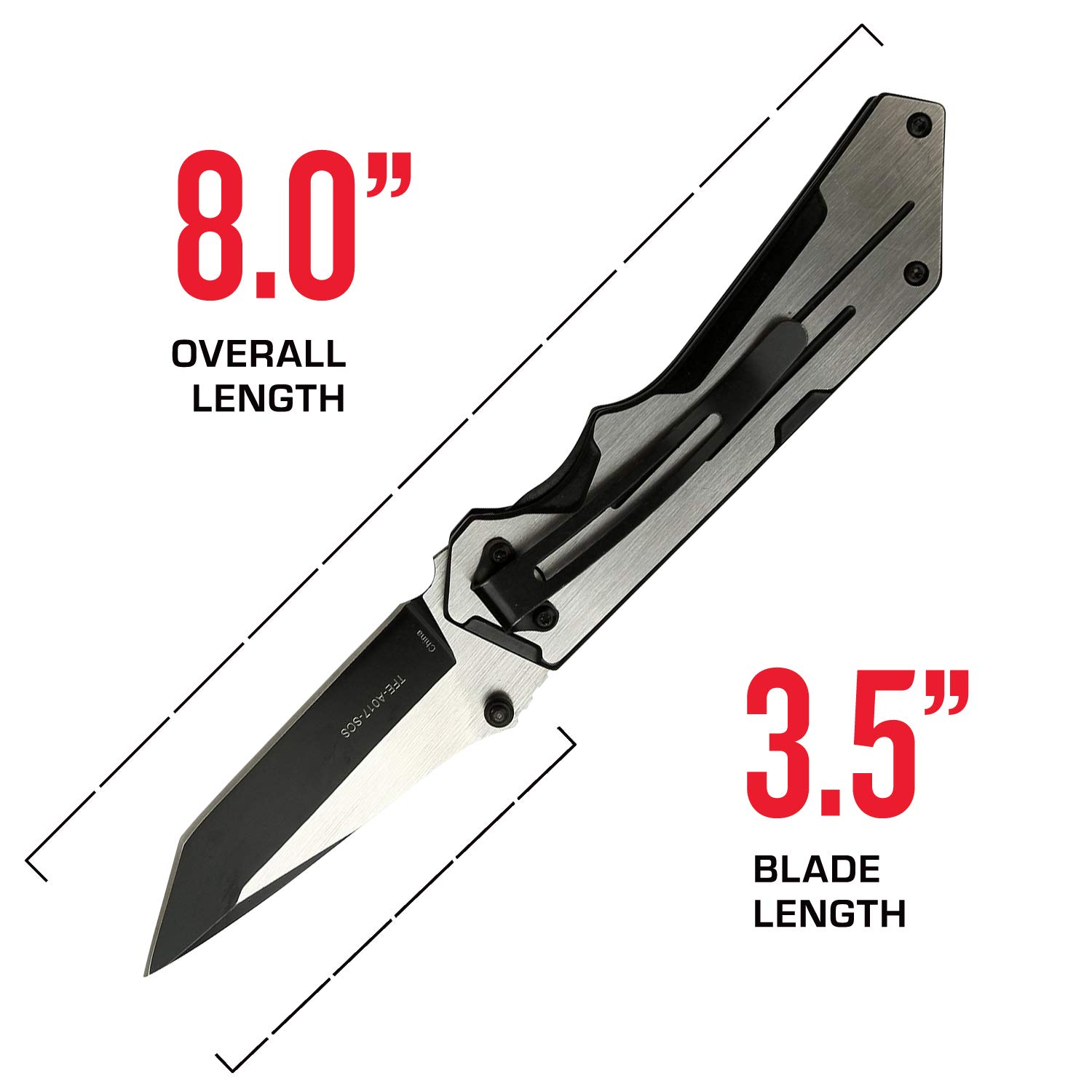 Tac Force Evolution Spring Assisted Knife - TFE-A017-S | Tactical Folding Pocket Knife with Quick Open | Perfect for Camping, Hiking & Everyday Carry (EDC)
