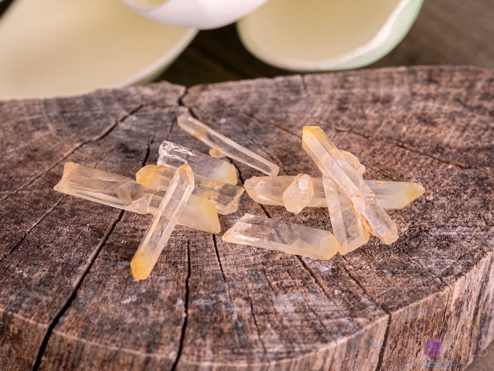 Natural Mango Quartz Crystal Points - Healing Gemstone Wand for Jewelry Making, Meditation & Energy Work - E1718 | Spiritual Healing, Chakra Balancing & Home Decor