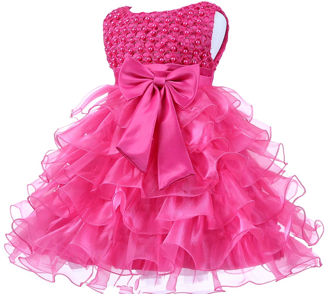 Jup'Elle Baby Girl Dresses - Elegant Ruffle Lace Pageant Party & Wedding Flower Girl Dress for Special Occasions | Perfect for Christenings, Birthday Parties & Formal Events