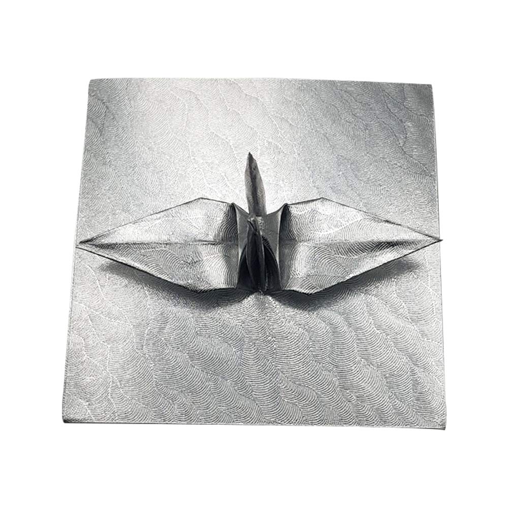 Premium 100-Pack Silver Origami Paper Sheets with Cloud Pattern - 3x3 Inch Pearl Coated Folding Squares for Origami Cranes, DIY Scrapbooking & Paper Crafts - Perfect for Gifts, Home Decor & Kids' Art Projects