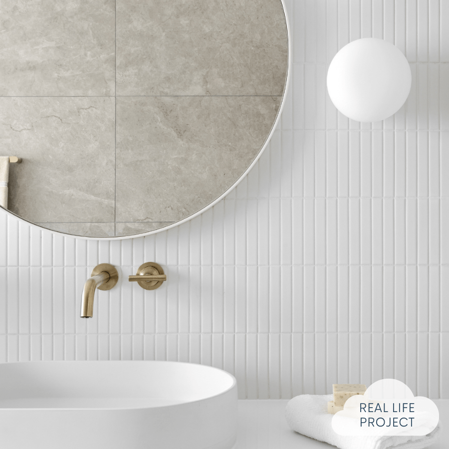 Brunswick Kit Kat Matte White Ceramic Tile - Perfect for Kitchen Backsplash, Bathroom Walls & Flooring