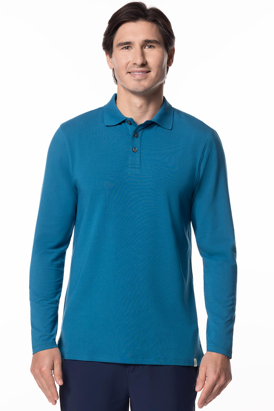 Men's Coppitt Long Sleeve Casual Polo Shirt - Comfortable Weekend Wear in Bluejay Color | Perfect for Golf, Office & Outdoor Activities
