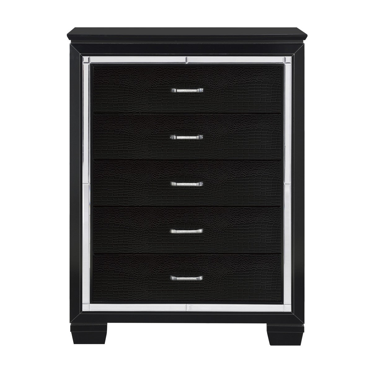 Allura Black Chest - Stylish Storage Box for Home Organization, Jewelry & Keepsakes | Perfect for Bedroom, Closet & Office Decor