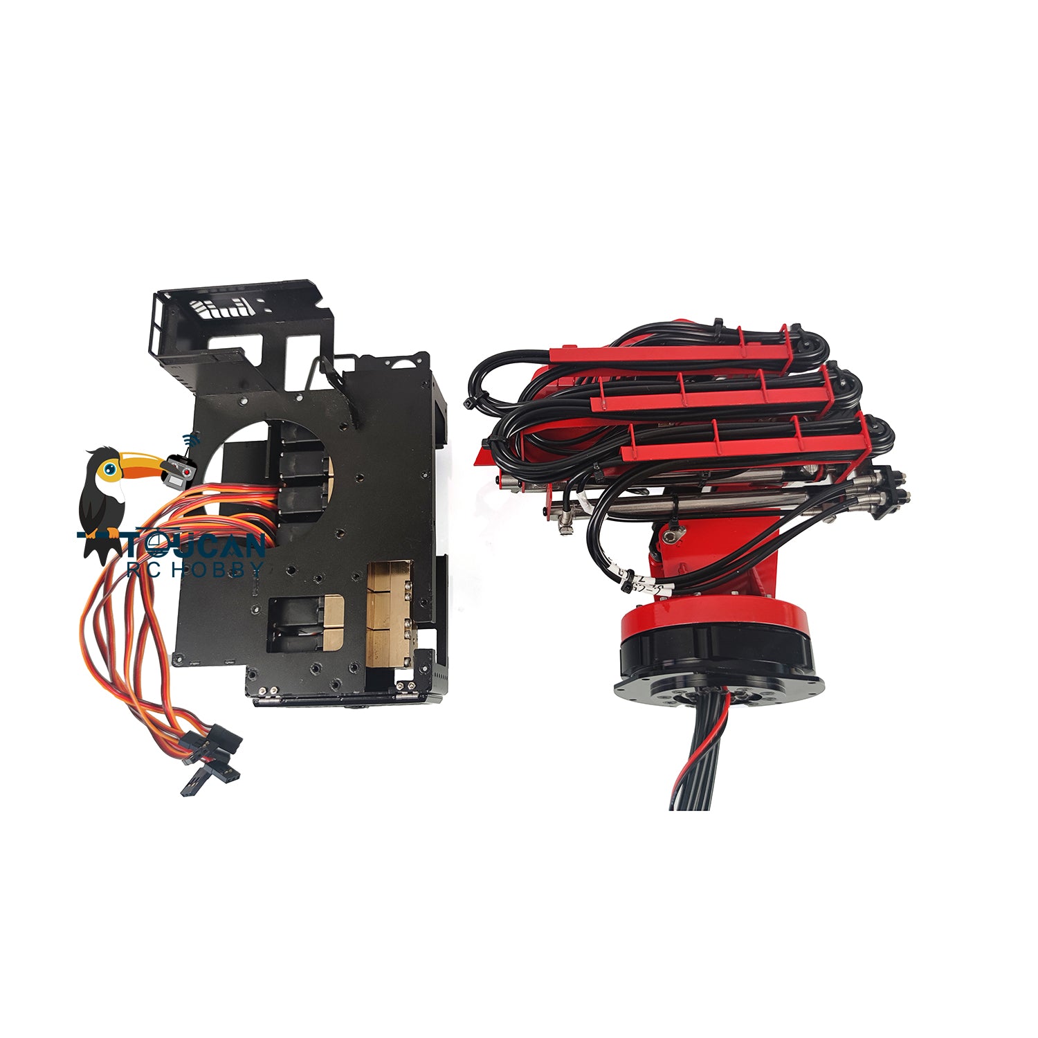 1/14 Scale LESU Radio Control Hydraulic Truck Crane A0014 - Assembled RC Construction Vehicle with Lights, Control Valve & Oil Pump - Compatible with TAMIYA Dump Truck - Perfect for Construction Site Play & Model Collection