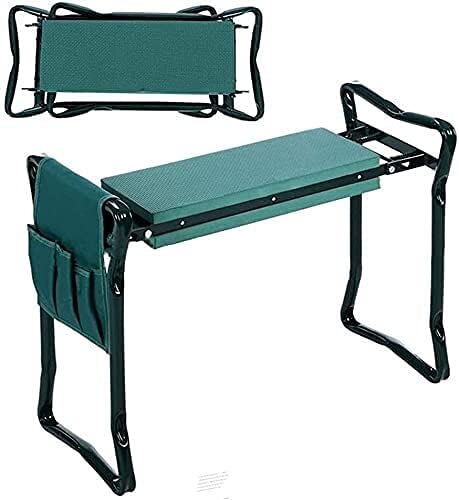 QIANMEI EVA Foam Kneeler Seat - Portable Folding Garden Stool with Tool Bags & Kneeling Pad - Ergonomic Gardening Bench for Outdoor Work, Yard, Garage & Home Use