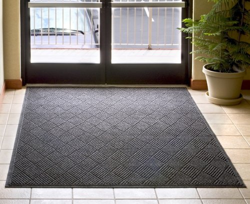 Premium Waterhog Premier Entrance Mats - 4' x 6' Charcoal Indoor/Outdoor Doormat for Home, Office & Commercial Use - Heavy Duty Dirt Trapping & Moisture Absorbing Floor Mat