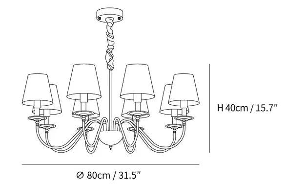 Vintage Gold Chandelier with Multi-Light White Shades - Elegant Ceiling Lighting for Dining Room, Bedroom, or Living Room