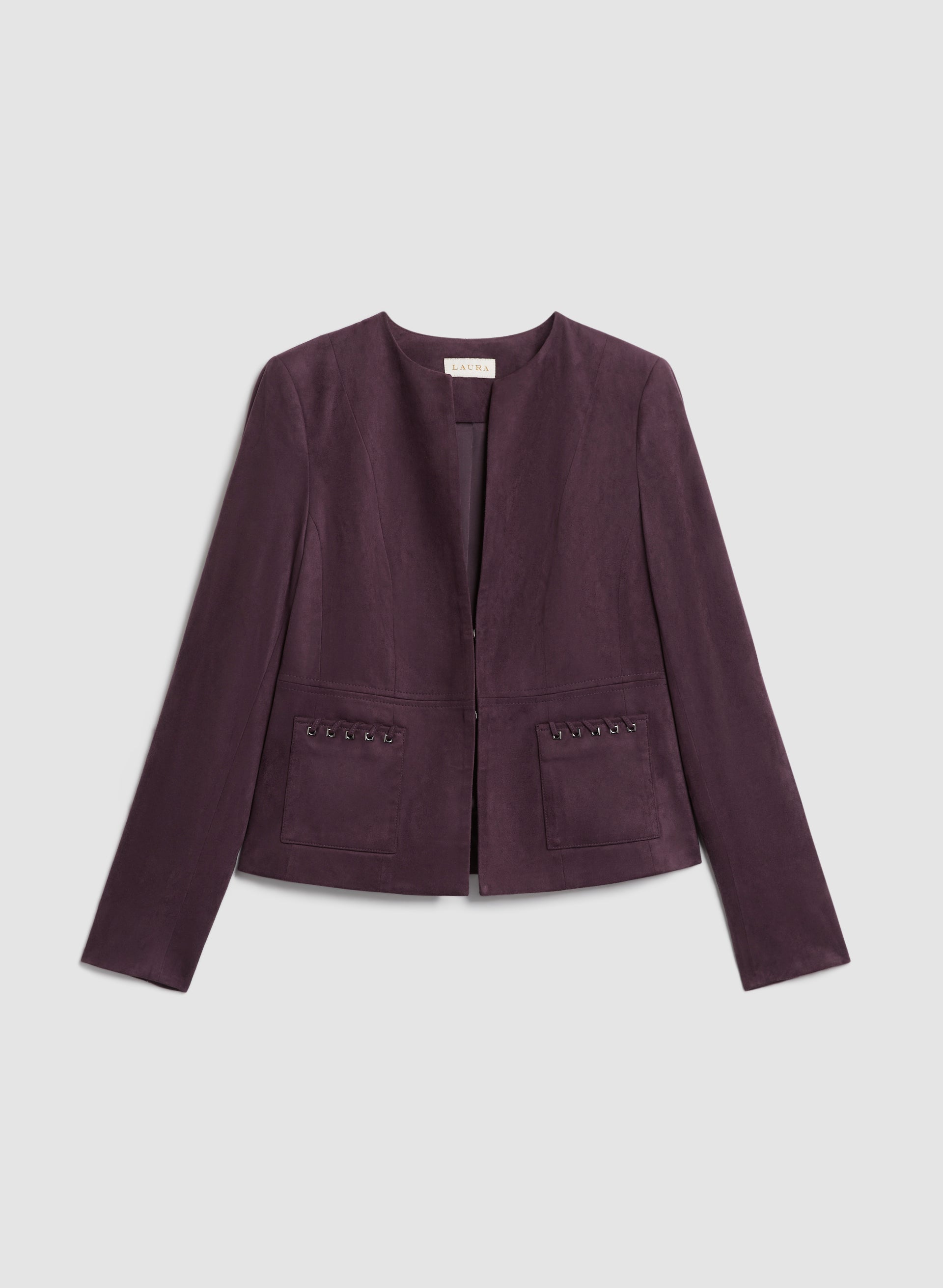 Stylish Faux Suede Jacket for Women - Trendy Vegan Leather Coat with Zipper Closure - Perfect for Fall, Winter & Casual Outings