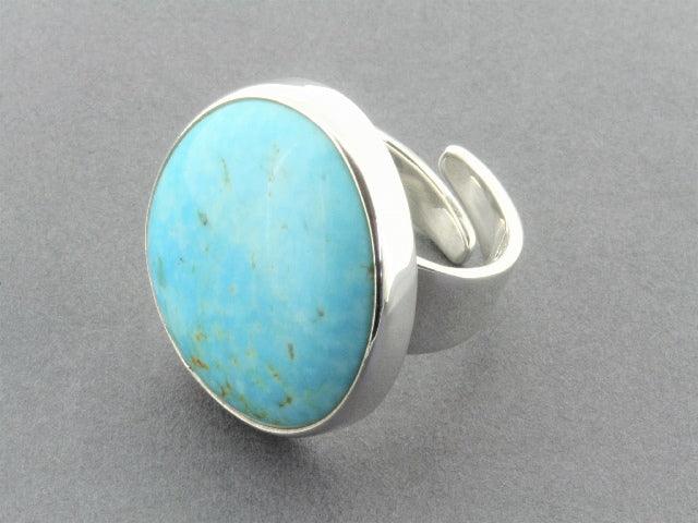Turquoise Adjustable Ring for Women - Large Size, Handmade Boho Jewelry for Everyday Wear, Gift Giving & Special Occasions