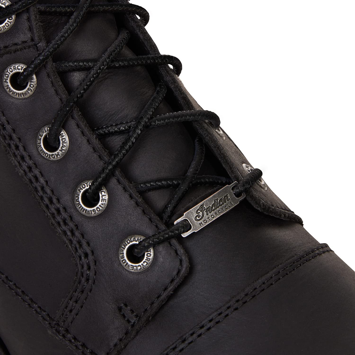 Indian Motorcycle Men's Black Lace-Up Boots - Durable Leather Riding Boots for Motorcycle Enthusiasts | Perfect for Long Rides & Outdoor Adventures