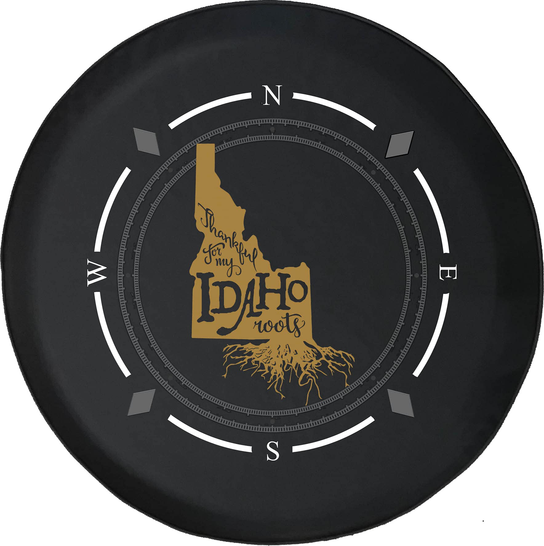 Pike Outdoors Spare Tire Cover with Compass Design - Fits SUV, Trailer, RV & Most Vehicles - Durable Wheel Protector for Outdoor Adventures & Road Trips