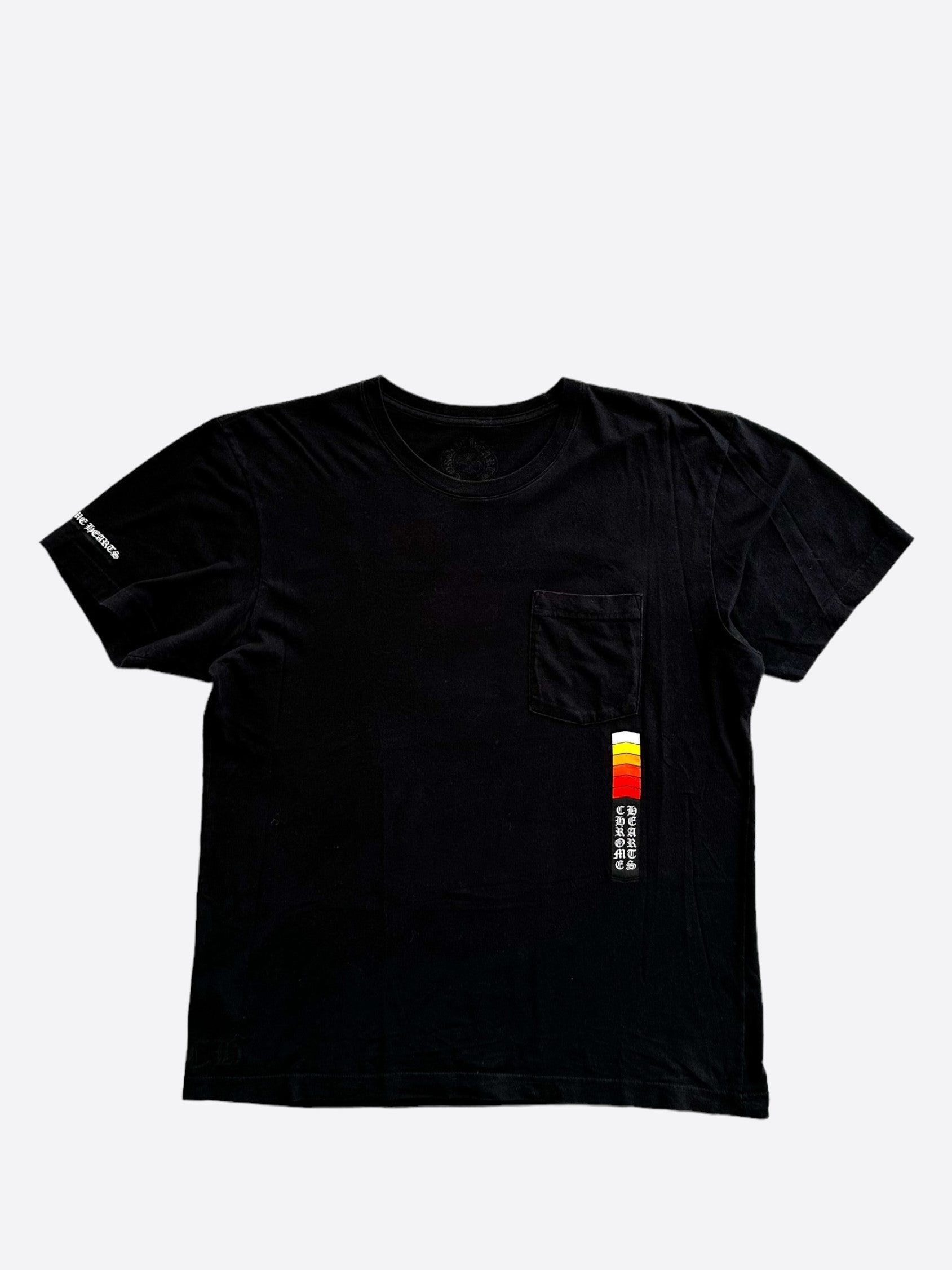 Chrome Hearts Black Racing Stripes T-Shirt for Men - Stylish Graphic Tee for Casual Wear, Street Fashion & Motorcycle Enthusiasts