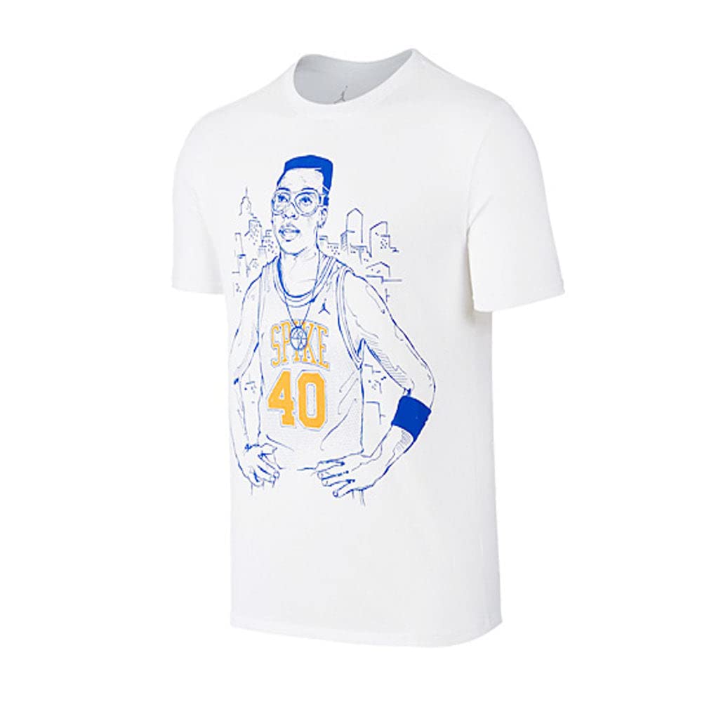 Air Jordan Spike 40 Player T-Shirt - White/Black | Official NBA Basketball Jersey for Men | Perfect for Game Day & Streetwear Fashion