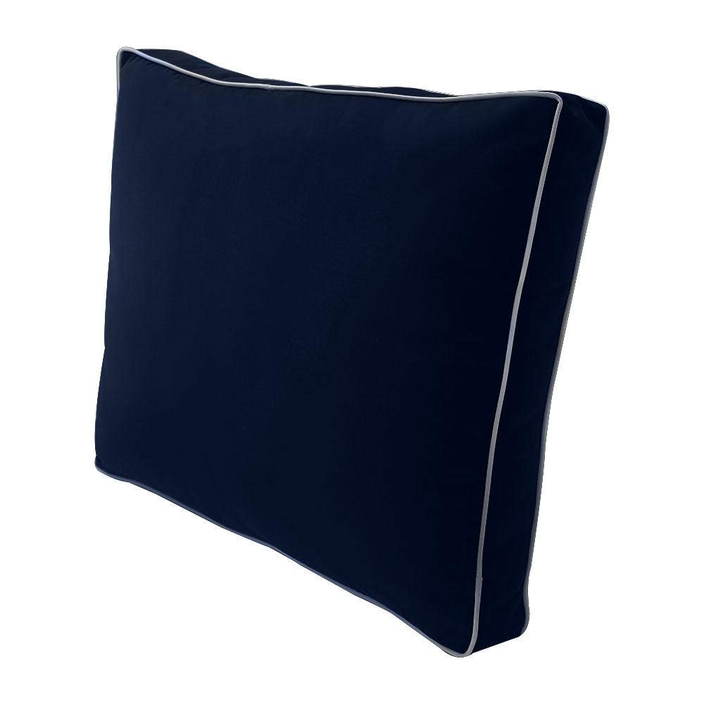 Prolinemax Contrast Piped Trim Large 26x30x6 Deep Seat Back Cushion Slip Cover Set AD101 - Perfect for Sofa, Loveseat & Sectional Furniture Protection & Style Upgrade