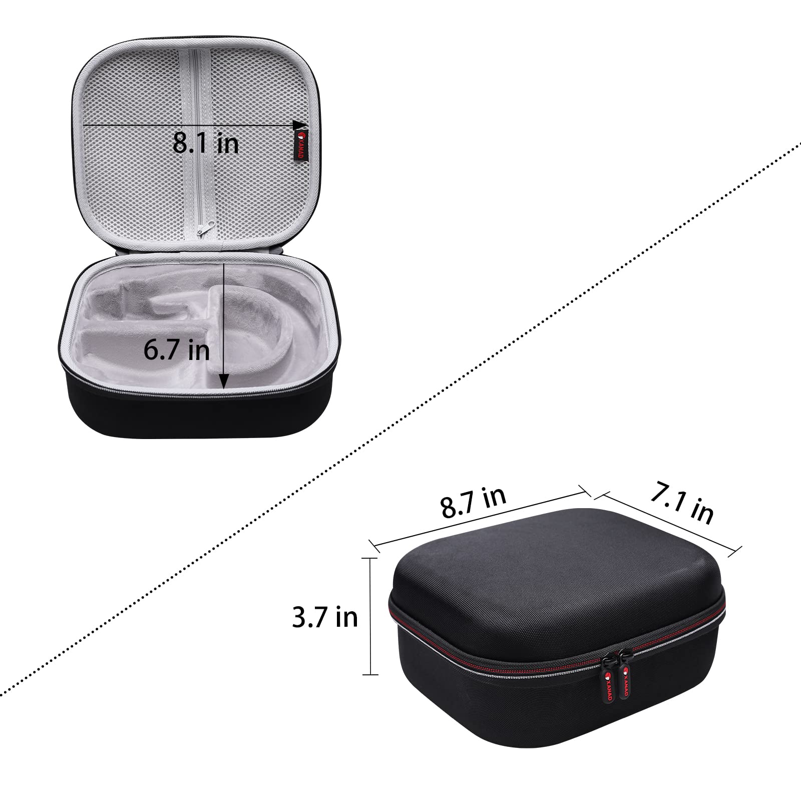 Premium XANAD Carrying Case for JBL Headphones - Compatible with JBL Quantum One/810/800/400/300/100/600/200/50 Gaming Headsets - Protective Travel Storage Bag with Noise Cancelling - Perfect for Gaming, Travel & Daily Headphone Protection