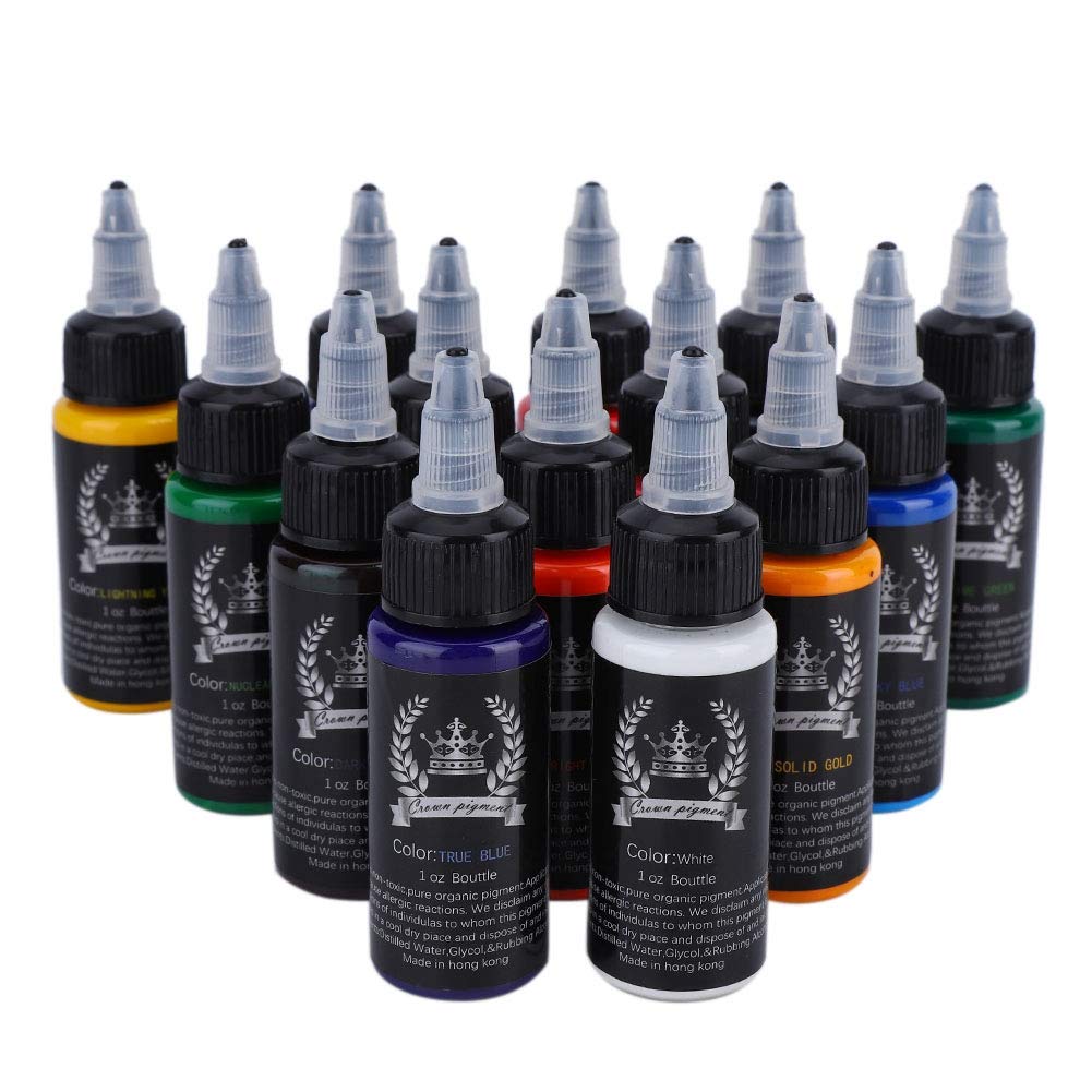 Professional 14Pcs 30ml Tattoo Ink Set - Vibrant Color Tattoo Pigment Kit for Artists & Beginners | Perfect for Tattoo Parlors, Home Studios & Body Art Enthusiasts