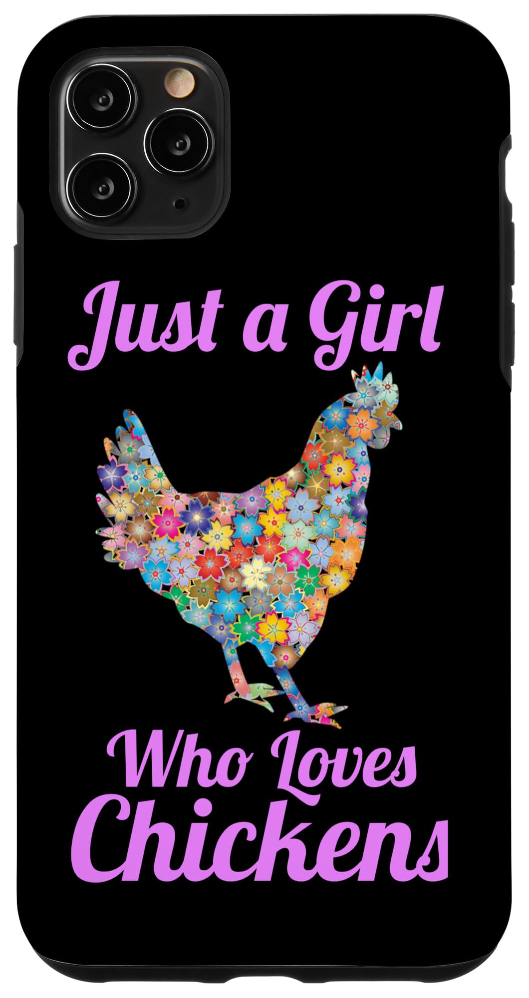 iPhone 11 Pro Max Cute Floral Chicken Case for Girls & Teens - Perfect for Farm Lovers & Outdoor Adventures