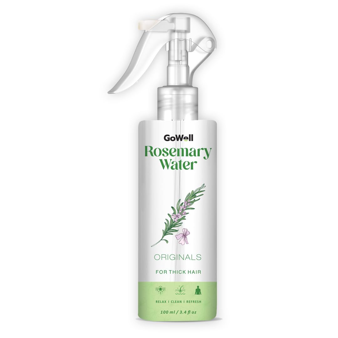 Gowell Rosemary Water Spray for Hair Growth - Natural Hair & Scalp Treatment to Reduce Hair Fall, Strengthen Strands & Promote Thicker Hair - Perfect for Daily Hair Care & Scalp Hydration