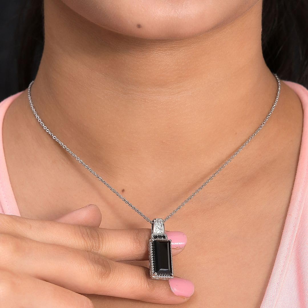 Shop LC Black Spinel Necklace for Women - 20
