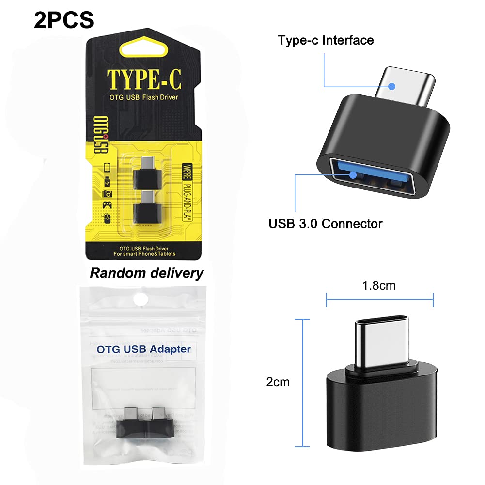 USB C to USB A Adapter 2 Pack - USB Type C to USB 3.0 OTG Adapter for MacBook Pro/Air, Galaxy S9/S8/Tab S3, Dell XPS & All USB-C Devices - Perfect for Data Transfer, Charging & Connecting Peripherals