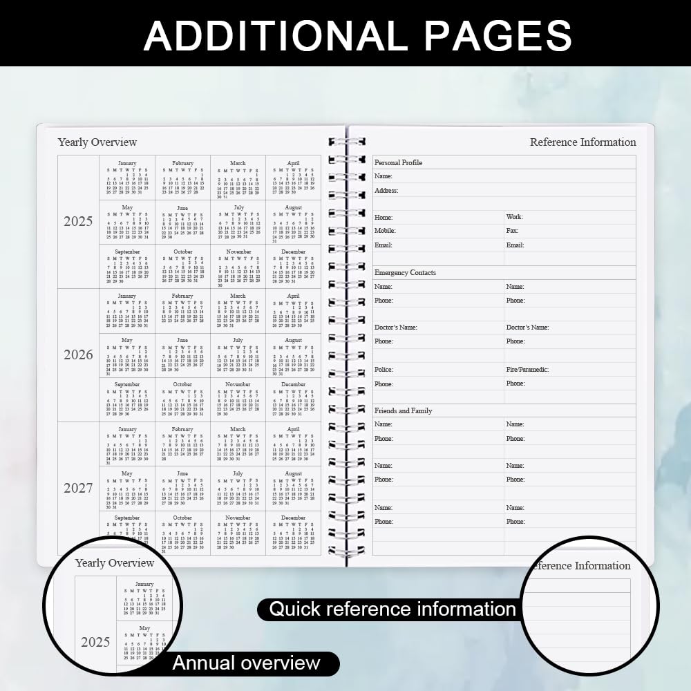2025-2026 Monthly Planner - 2 Year Academic Planner from January 2025 to December 2026 | 7