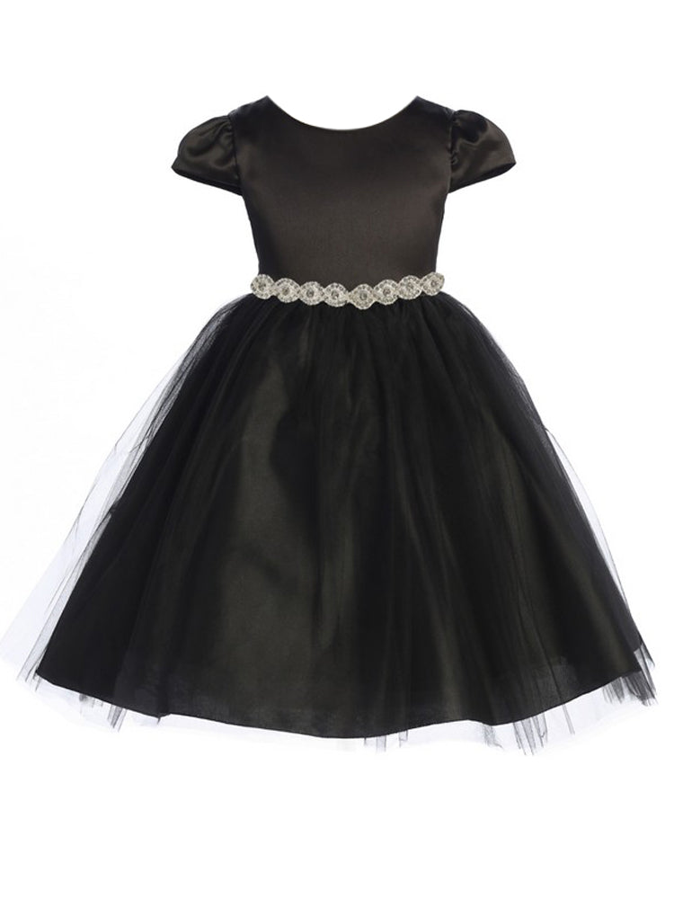 Elegant Plus Size Cap Sleeve Satin Tulle Dress for Women - Sizes 18.5 & 20.5 - Perfect for Weddings, Parties & Special Occasions