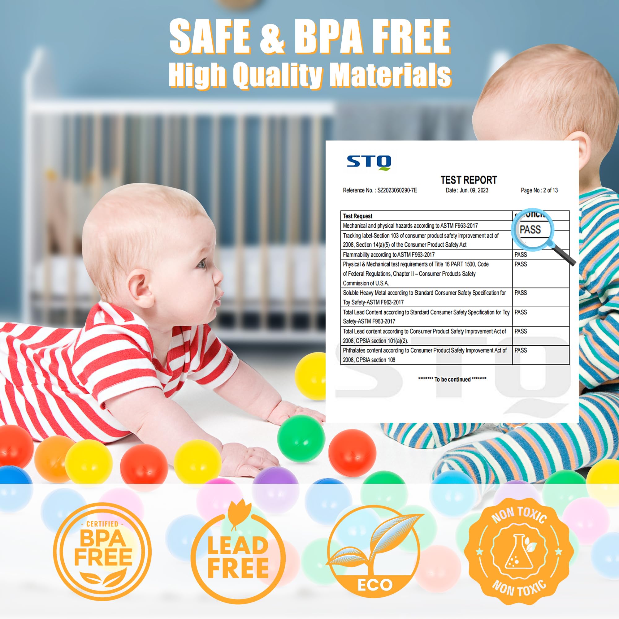 1000 Rainbow Ball Pit Balls for Kids - BPA Free, Crush Proof Plastic Play Balls for Toddler Ball Pits, Indoor Play Tents, Birthday Party Decorations & Pool Water Toys - Fun Sensory Play & Learning Activity for Children