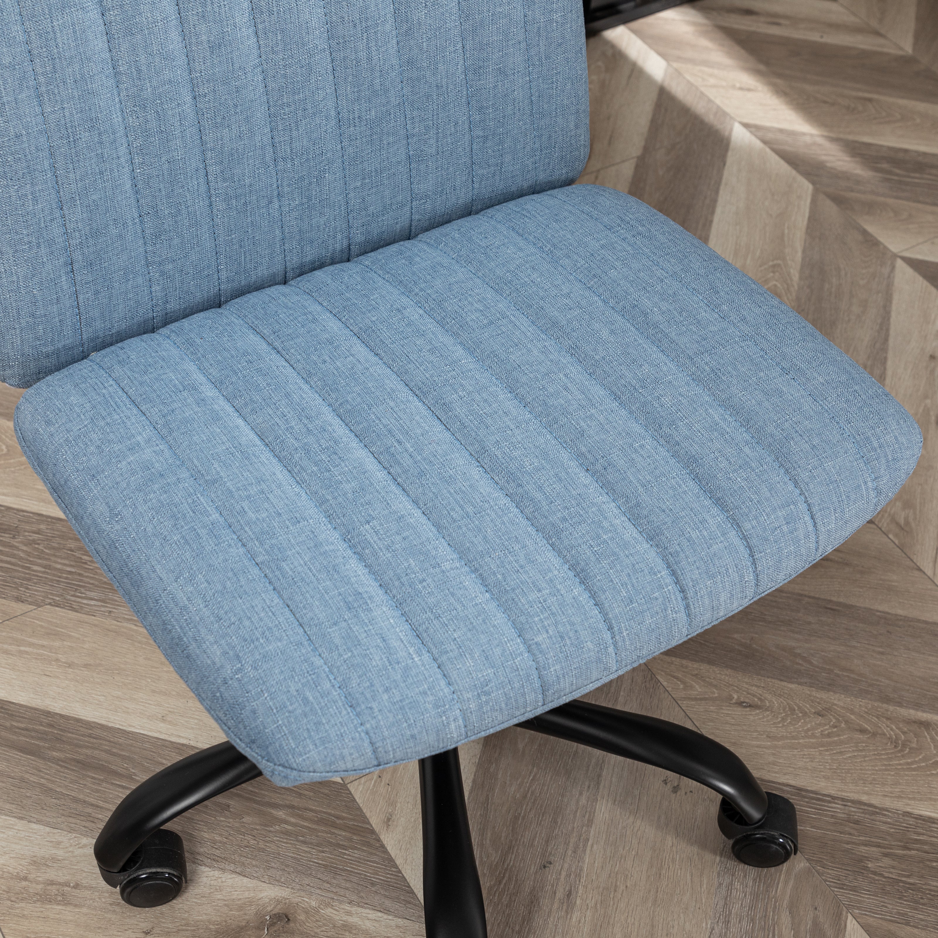 Roundhill Furniture Masar Fabric Swivel Office Chair - Ergonomic Desk Chair with Adjustable Height & Lumbar Support for Home & Office Workspace