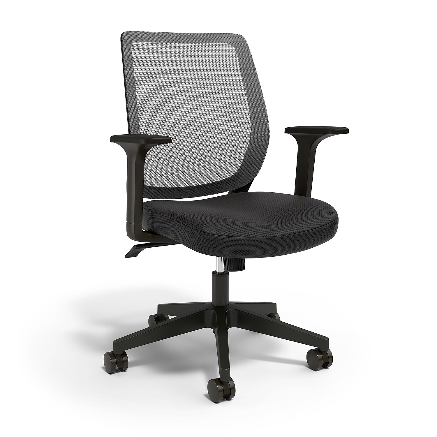Ergonomic Mesh Back Swivel Office Chair with Adjustable Height, Tilt Tension & Lock - Comfortable Fabric Seat for Home Office, Gaming & Workspace (Ideal for Long Hours of Sitting)