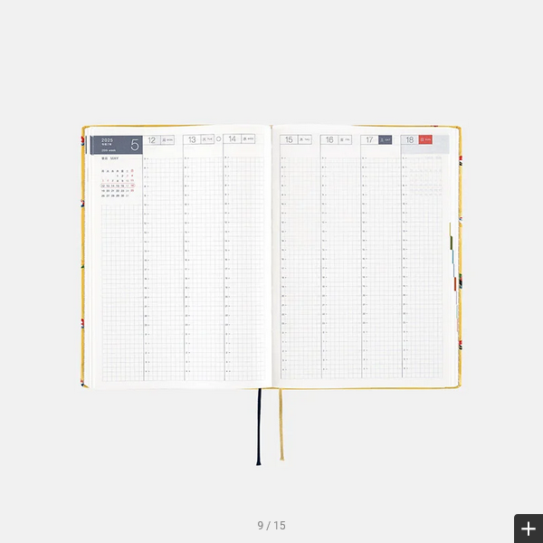 Hobonichi Techo 2025 Planner - Bow & Tie Sushi HON Design, A5 Size, Daily Journal, January Start, Monday Start, English Edition | Perfect for Work, School & Personal Organization