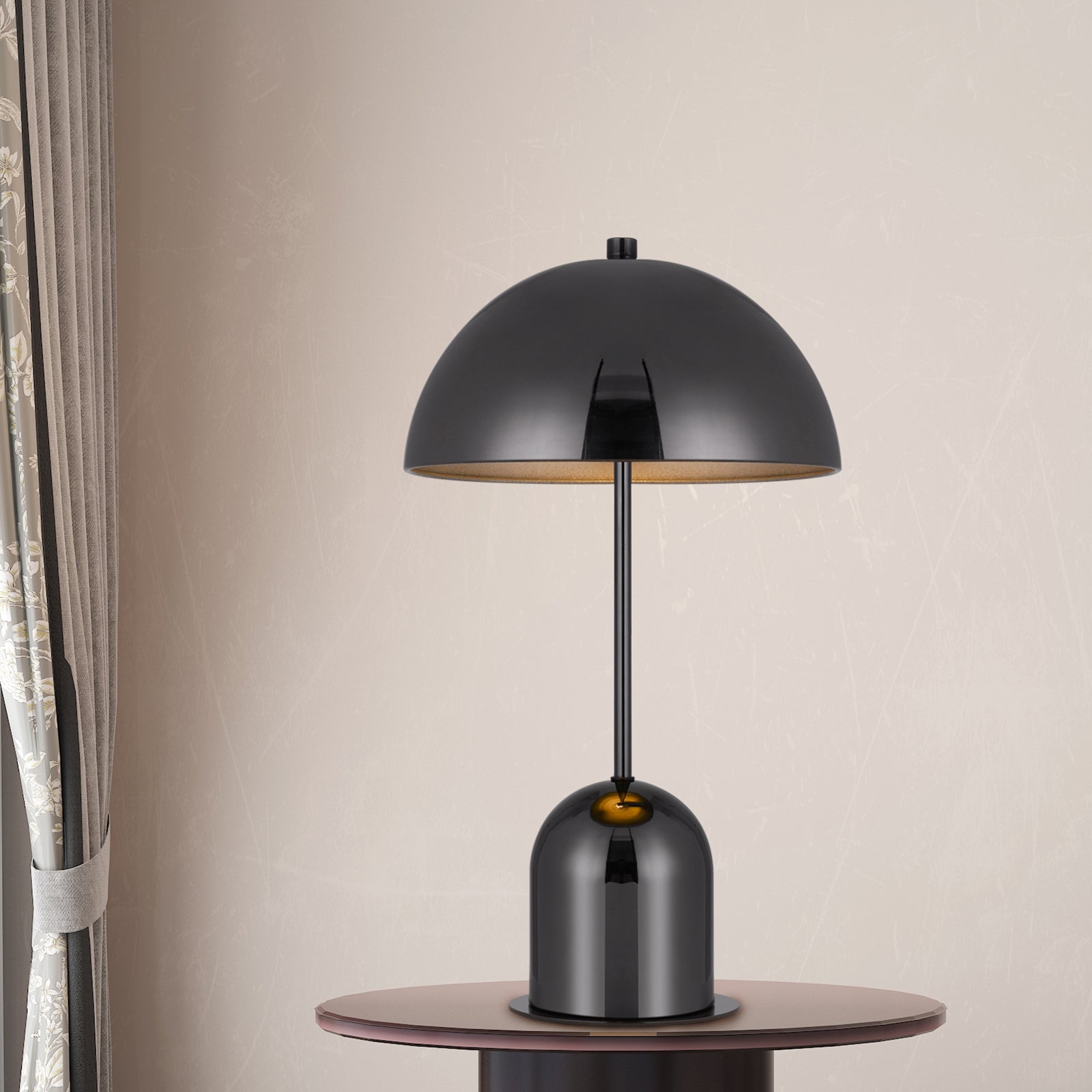 Cal Lighting 40W Peppa Metal Accent Lamp with Touch Sensor Switch - Modern Home Decor for Living Room, Bedroom & Office