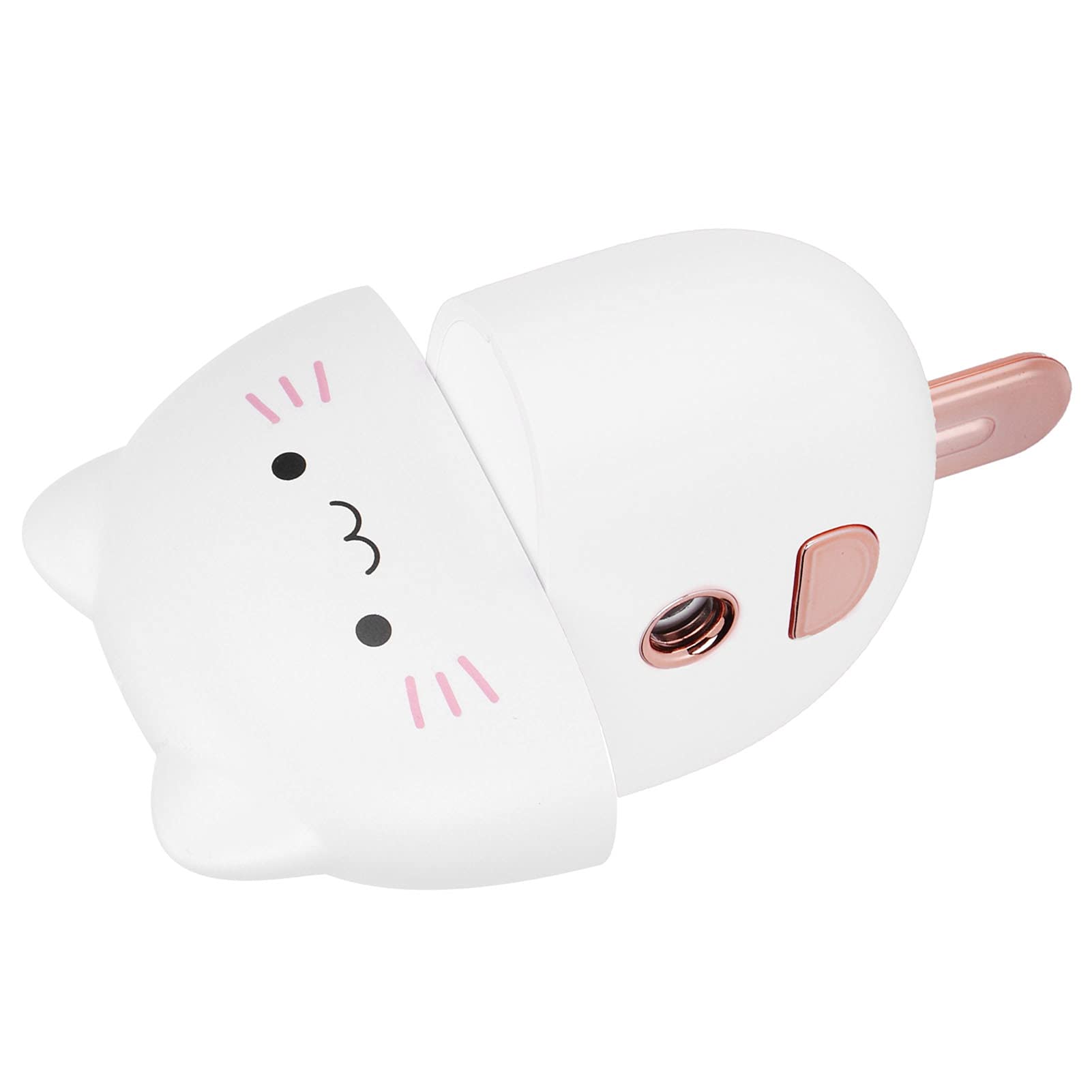 Portable USB Rechargeable Humidifier & Face Mist Sprayer - Cute Cat Design with Lanyard for Outdoor, Travel, Office & Home Use in Summer