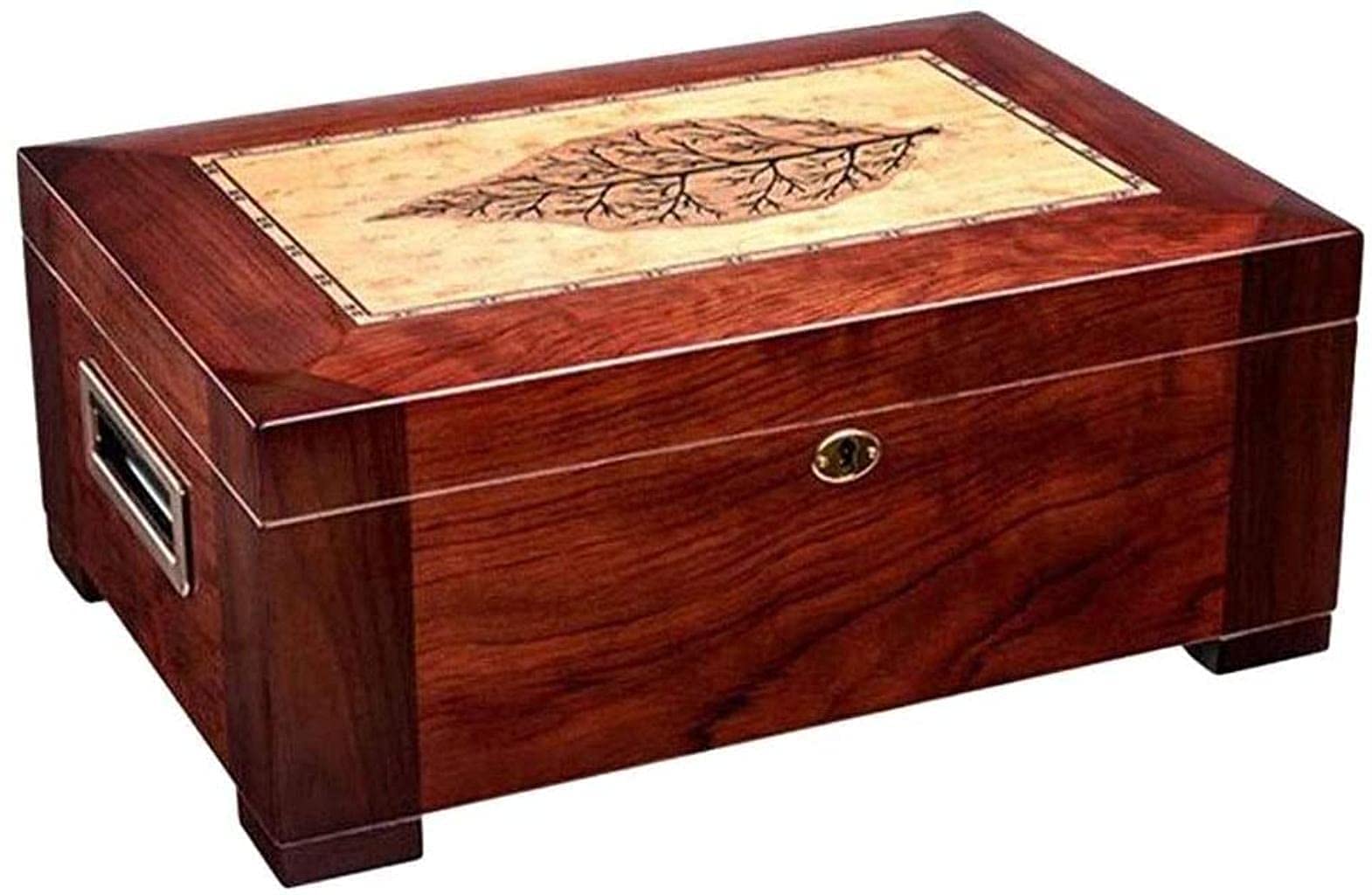 Premium Cedar Wood Humidor Cigar Box - Large Capacity Desktop Cigar Storage Cabinet with Double-Layer Design | Perfect for Home, Office & Cigar Lounge Use