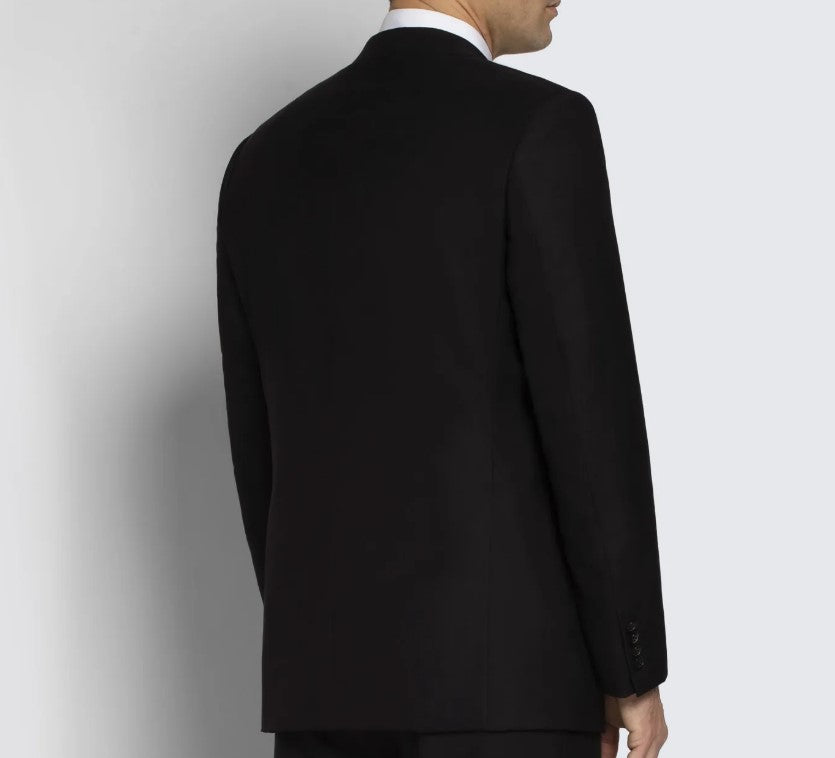 BRIONI Men's Black Solid Suit - Premium Slim Fit Business Suit for Formal Occasions, Weddings & Office Wear