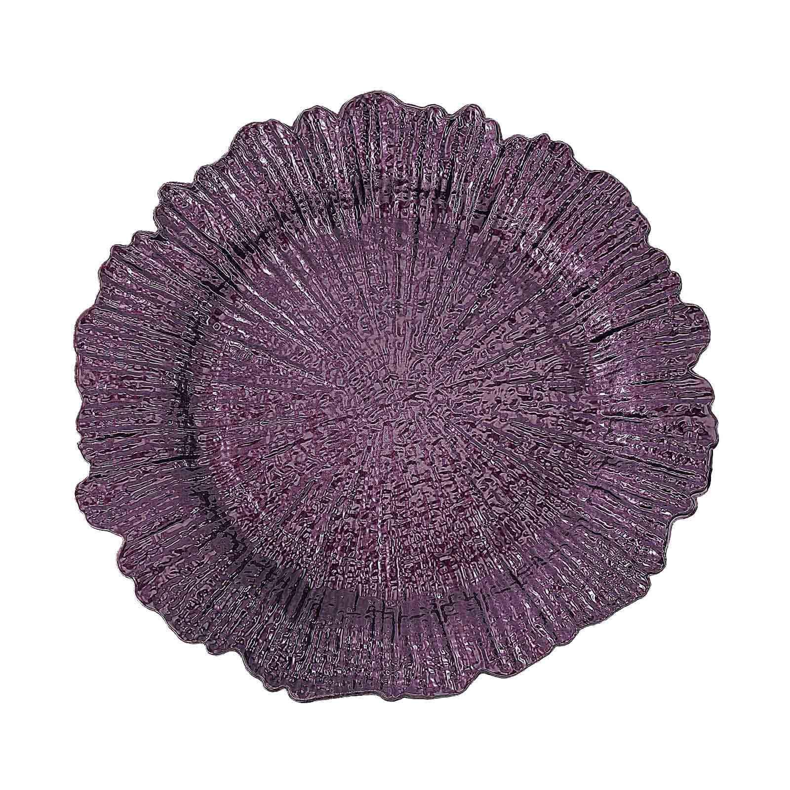 Tiger Chef Purple Reef Charger Plates - 12