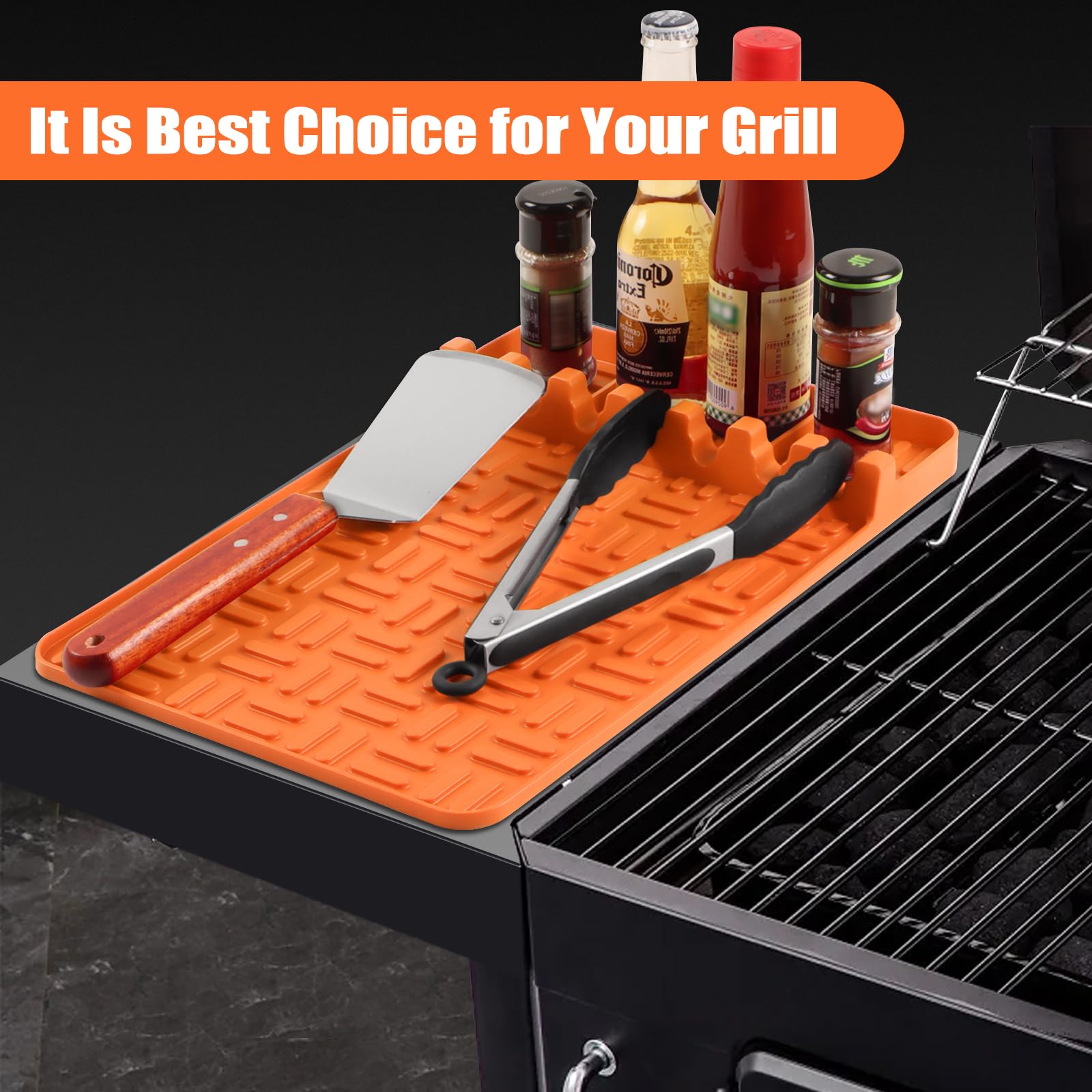 Blackstone Silicone Griddle Mat - Large Spatula & Drip Pad for Kitchen, Stovetop, Countertop - Perfect for Outdoor Grilling