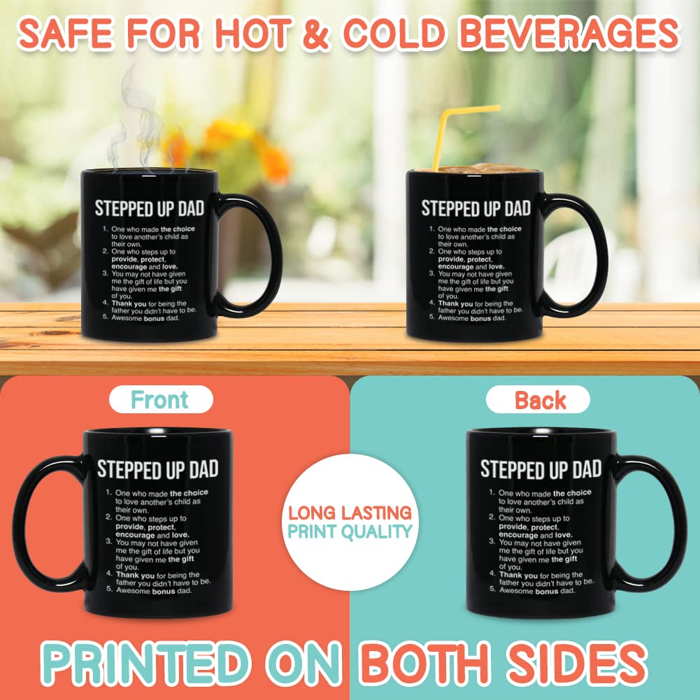 Funny 11 oz Daddy Coffee Mug - Perfect Gift for Dad, Stepfather & Foster Dads - Black Ceramic Cup - Ideal for Father's Day, Birthday & Office Use