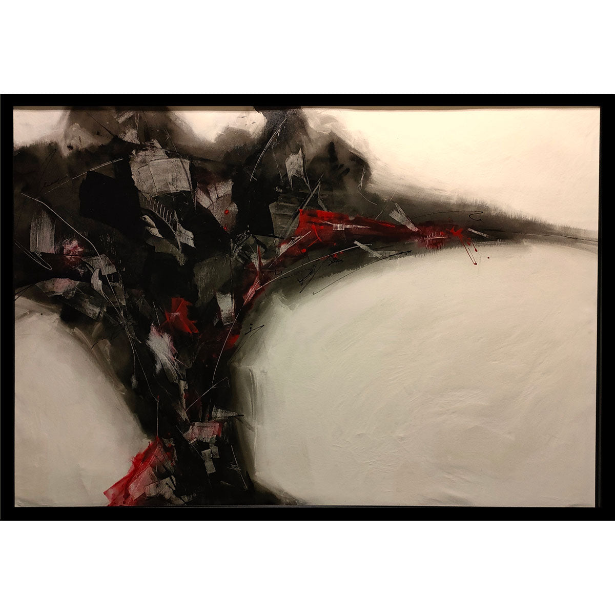 Pausa e Silenzi Abstract Art Painting - Handmade Acrylic on Canvas Wall Decor for Living Room, Bedroom & Office