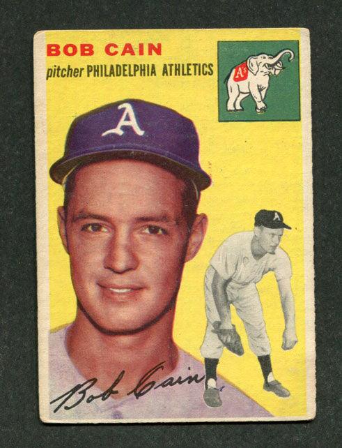 1954 Topps #61 Bob Cain Philadelphia Athletics Vintage Baseball Card - Perfect for Collectors, Sports Memorabilia & Gift for Baseball Fans