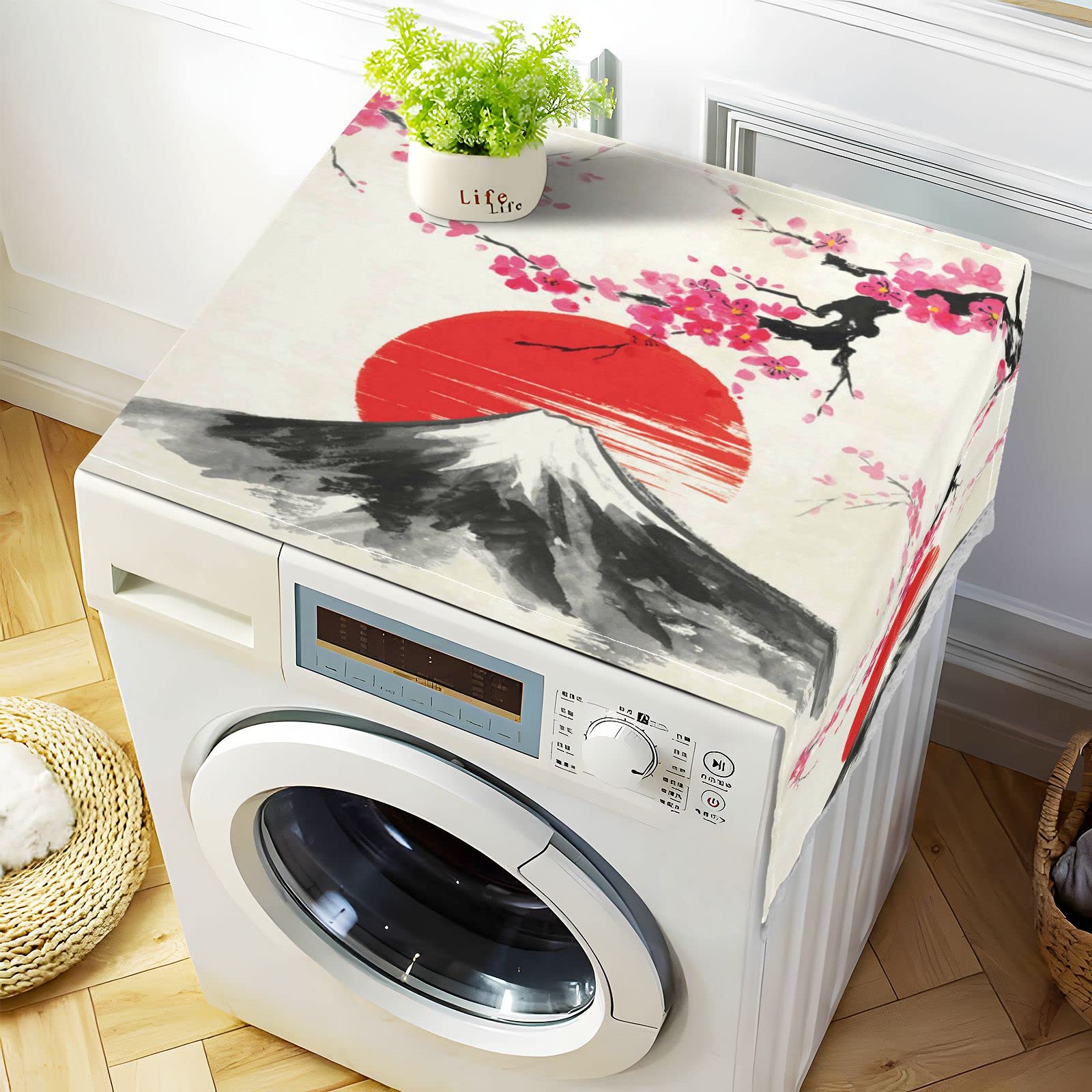 Japanese Tree Flower Washing Machine Cover - 51
