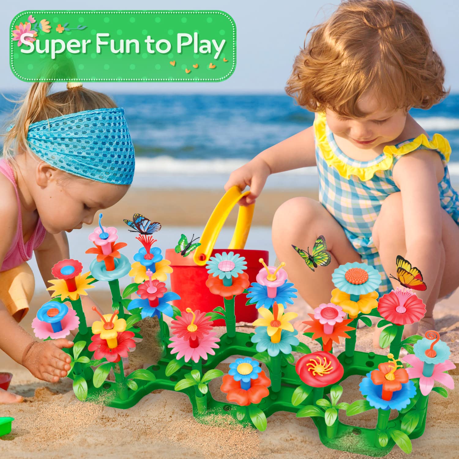 YEEBAY STEM Flower Garden Building Blocks - 148 PCS Educational Stacking Toys for Kids Ages 3-7, Gardening Pretend Play Set for Preschool Learning & Fine Motor Skills Development - Perfect for Indoor Creative Play & Early Childhood Education