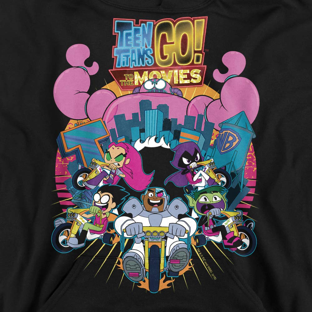 Teen Titans Go To The Movies Unisex Youth Pullover Hoodie - Soft Cotton Sweatshirt for Kids & Teens - Perfect for Cosplay, Birthday Gifts & Everyday Wear