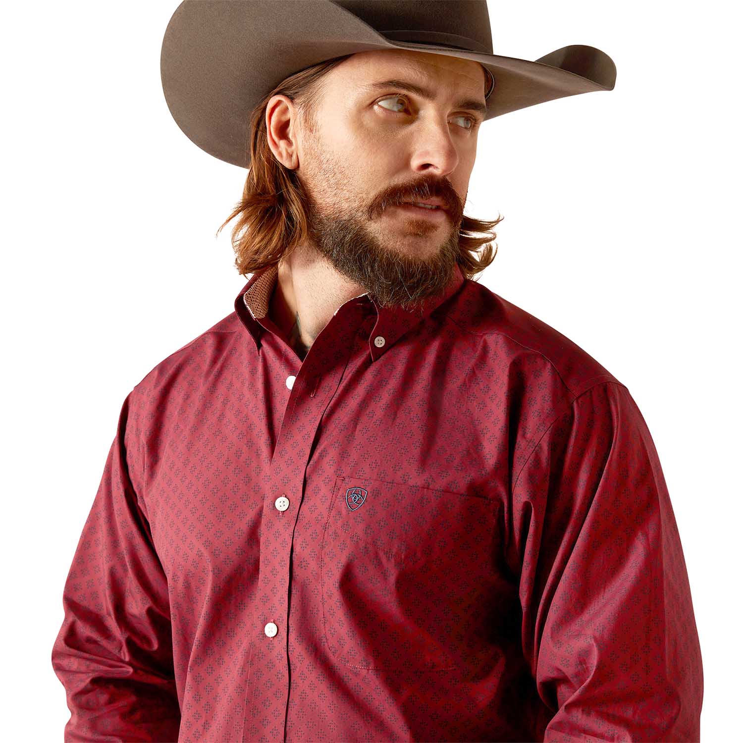 Ariat Men's Wrinkle-Free Long Sleeve Work Shirt - Comfortable Button Down for Casual & Office Wear - Perfect for Ranch, Farm & Business Attire