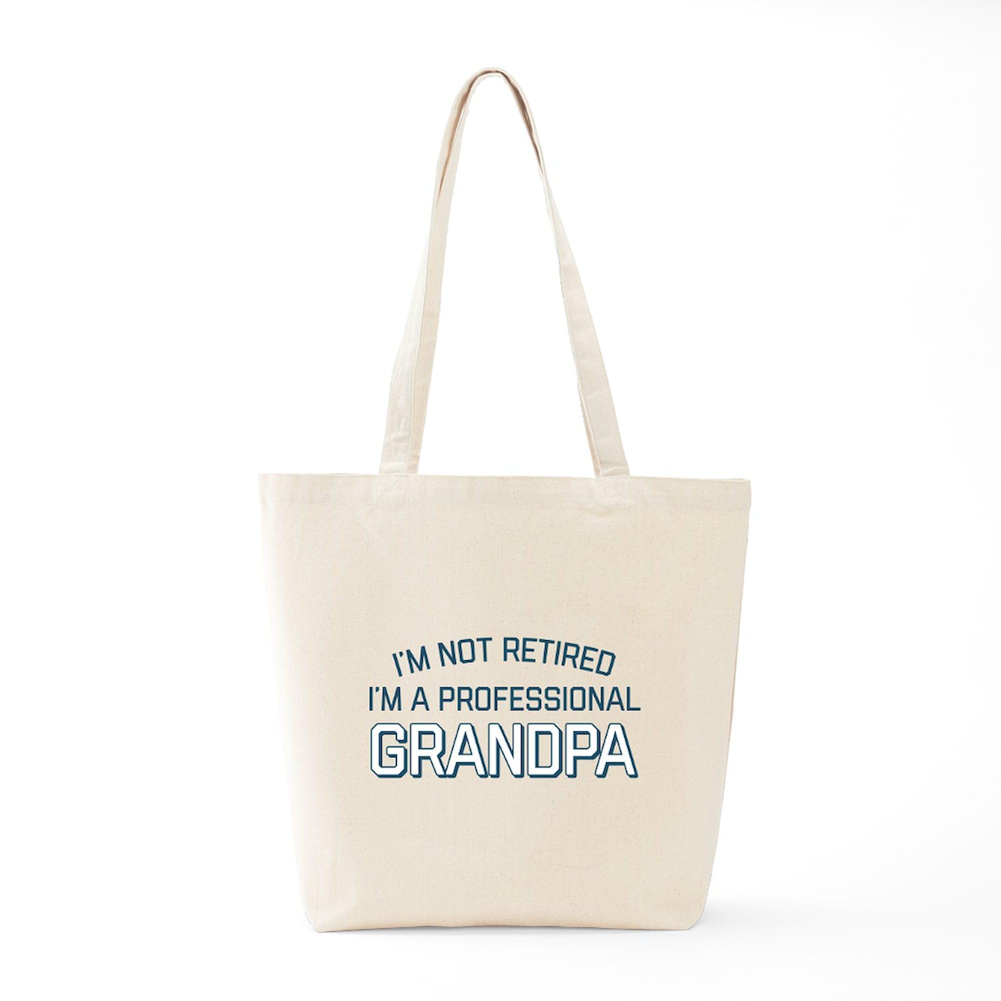 Professional Grandpa Tote Bag - Natural Canvas Reusable Shopping Bag for Groceries, Beach & Everyday Use | Durable & Eco-Friendly