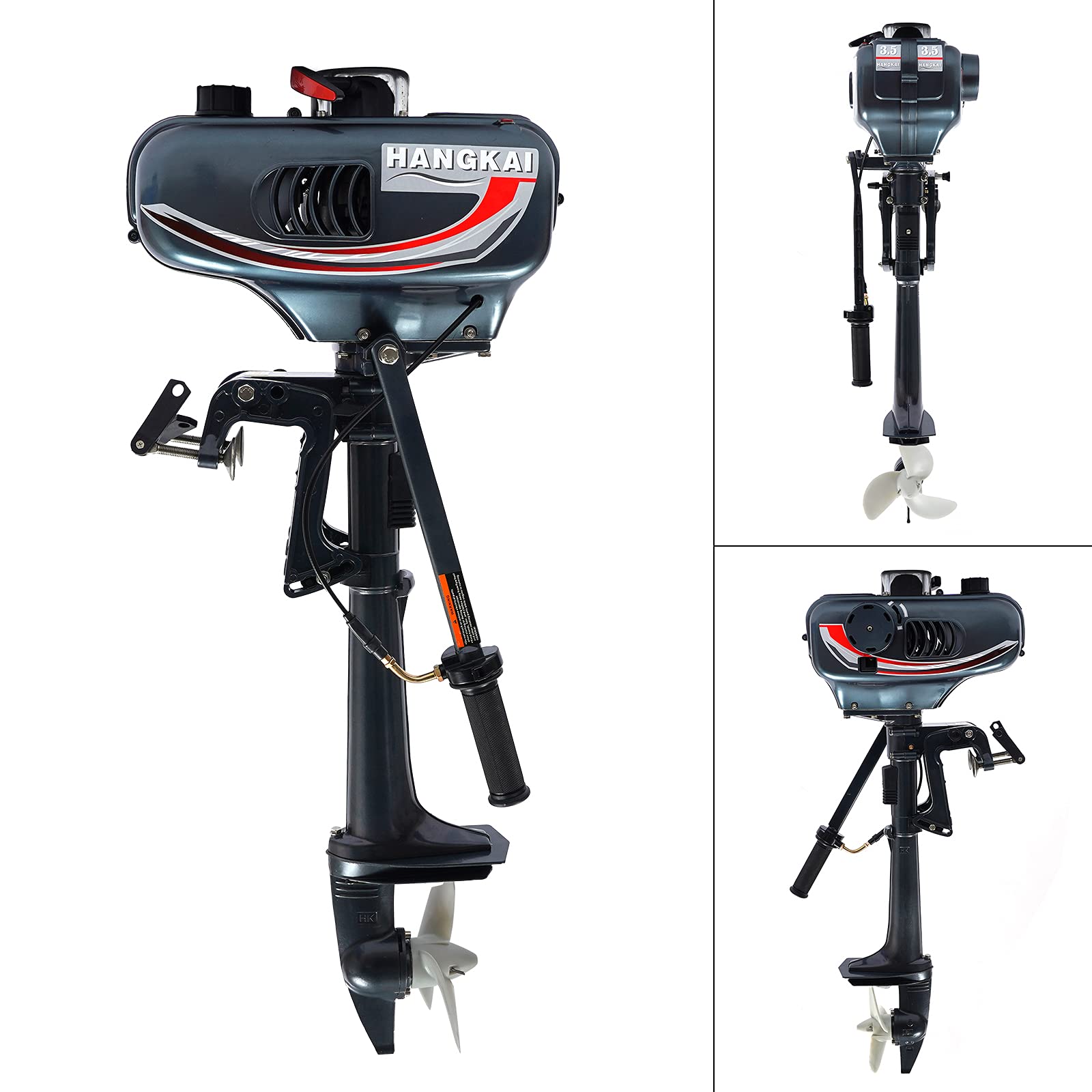 3.5 HP 2-Stroke Outboard Motor - Portable Manual Start Marine Engine for Fishing Boats, Kayaks, Yachts & Inflatable Boats | Perfect for Lakes, Rivers & Coastal Waters