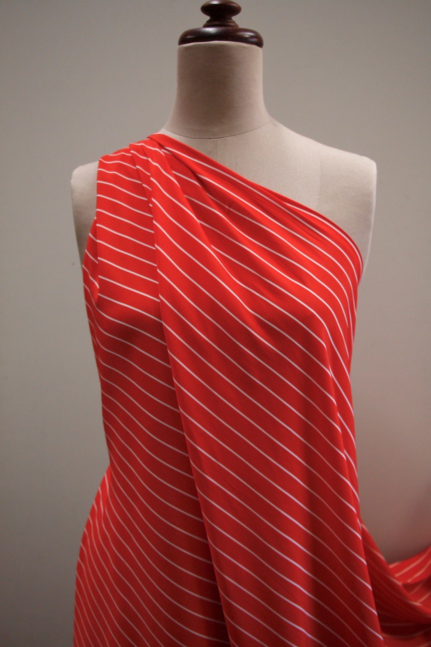 Premium White Cherry Print Technical Polyester Fabric - Perfect for DIY Sewing, Fashion Design, and Home Decor Projects