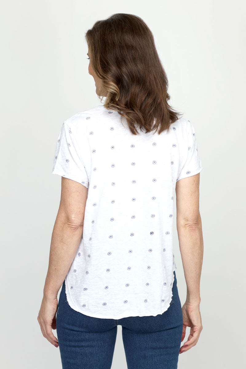 Mododoc Compass Print Crew Neck T-Shirt for Men - Casual Short Sleeve Graphic Tee for Outdoor Adventures & Streetwear Fashion