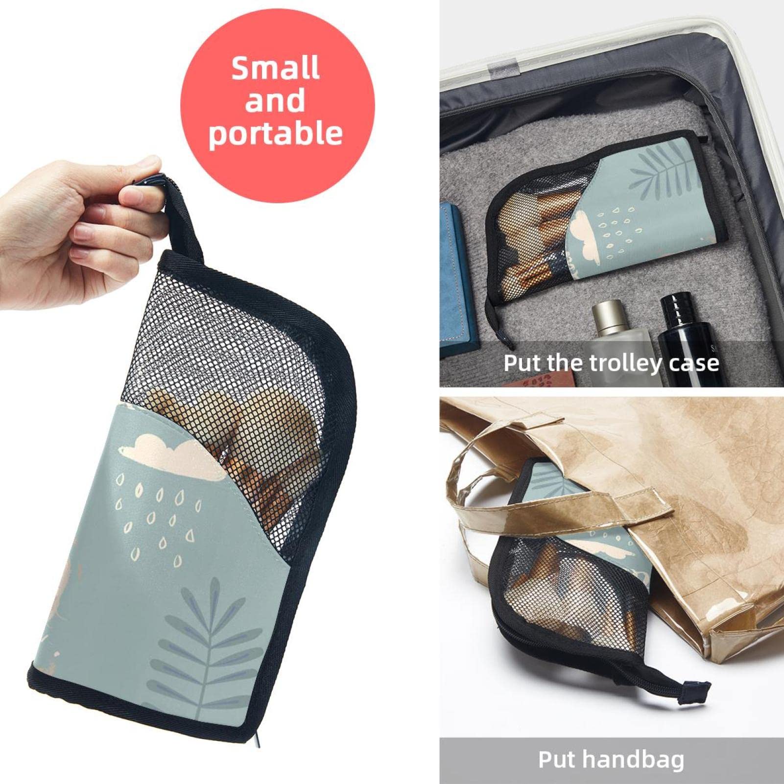 Portable Makeup Brush Organizer Bag with 12 Slots - Cute Unicorn & Little Girl Design - Travel Cosmetic Brush Holder Case for Makeup Artists & Kids (Perfect for Travel, Home Storage & Birthday Gifts)