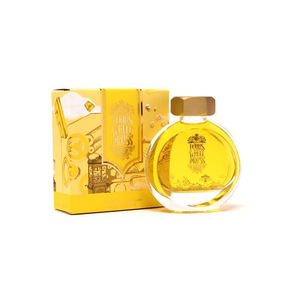 Ferris Wheel Press Buttered Popcorn Fountain Pen Ink - Vibrant Yellow Ink for Calligraphy, Journaling & Letter Writing - Perfect for Dip Pens, Fountain Pens & Art Projects